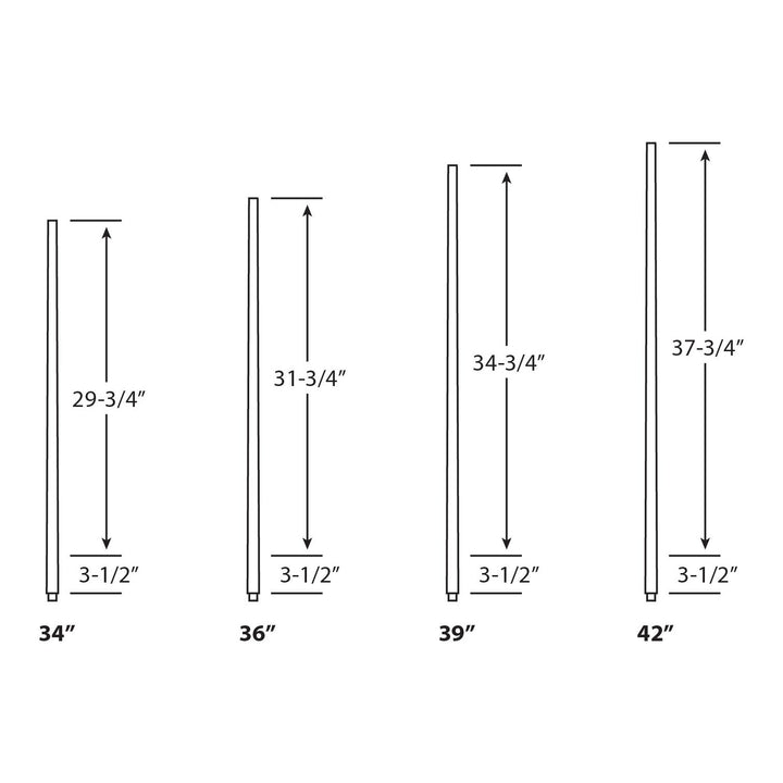 5040 | Wood Baluster | Craftsman Tapered Round | 1-1/4"