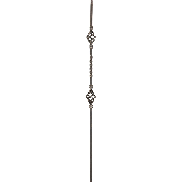 T05 | Iron Baluster | Double Basket | 1/2" x 44"
