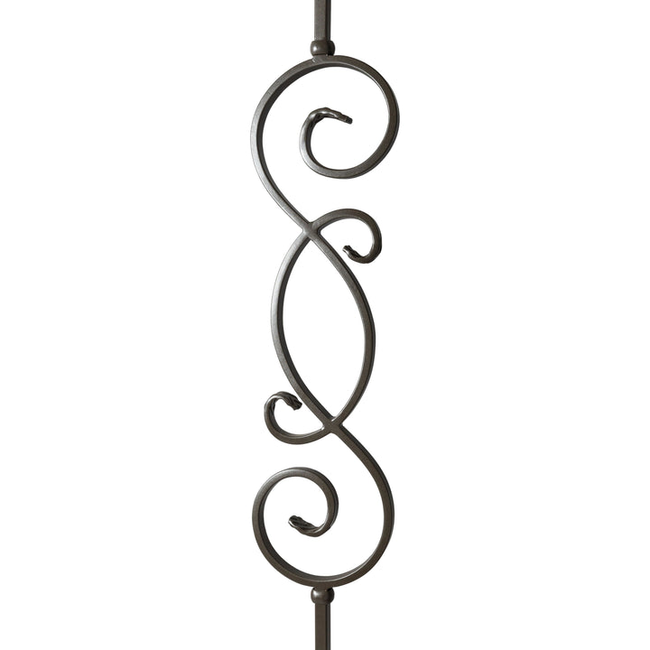 T57 | Iron Baluster | "S" Scroll V2 | 1/2" x 44"