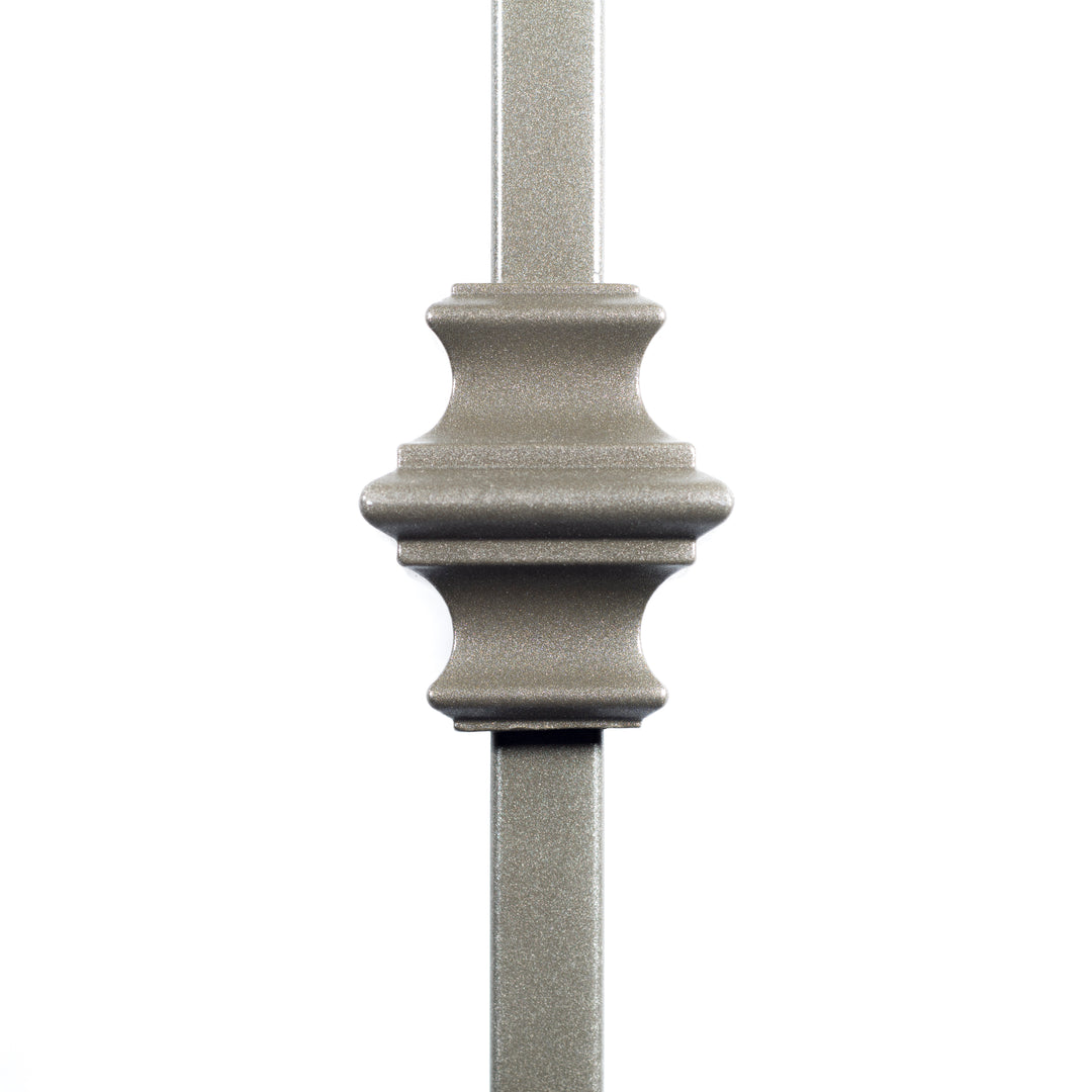 T61 | Iron Baluster | Square | Double Knuckle | 1/2"