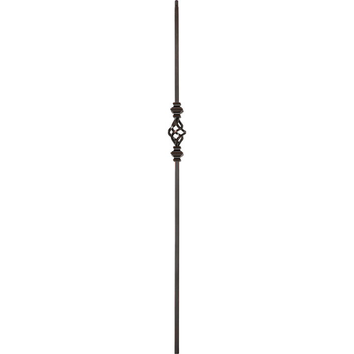 T62 | Iron Baluster | Basket with Knuckles | 1/2" x 44"
