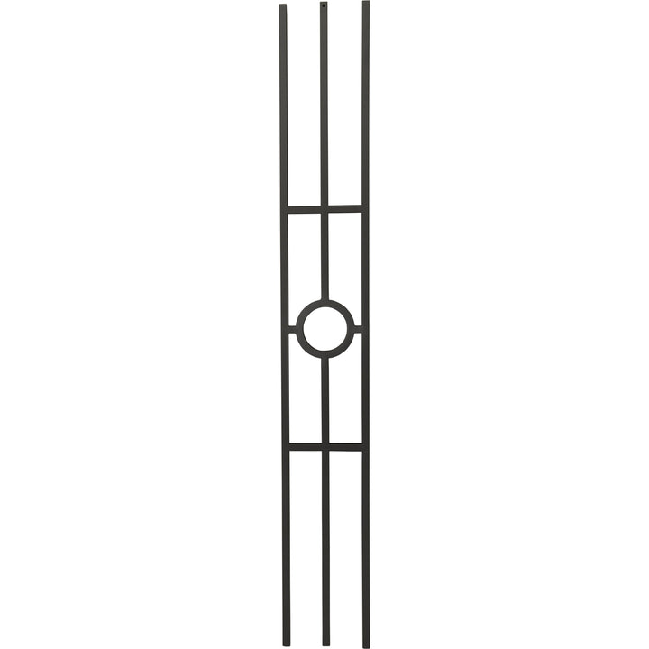 T74 | Iron Baluster | Rectangular Panel with Circle | 1/2" x 44"