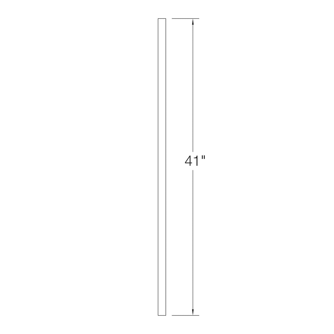100-41 | Wood Baluster | Craftsman Plain | 41" Tall X 1-1/4" Square