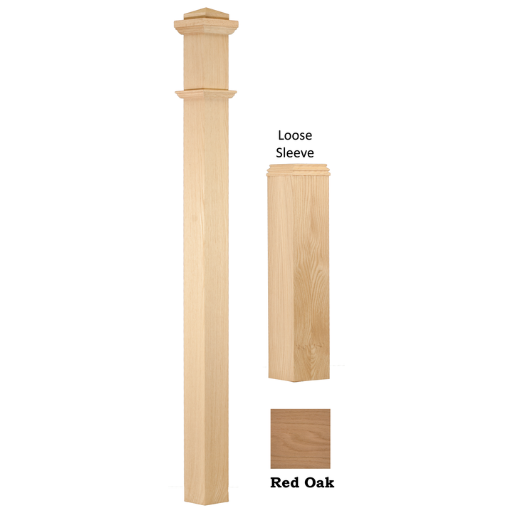 C4291-ADJ |  Adjustable Box Newel | 55"