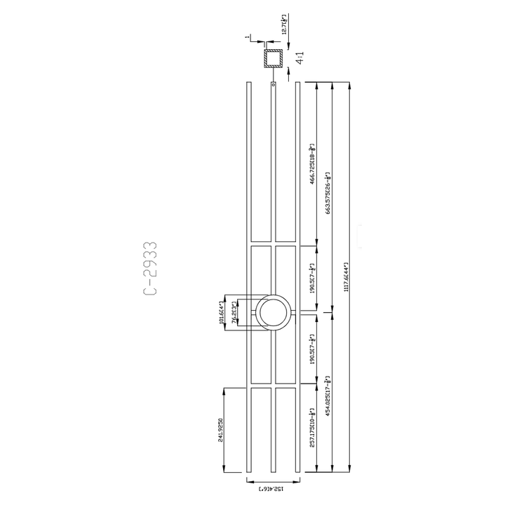 M41144 | Three Leg Iron Baluster 2933 | 1/2"